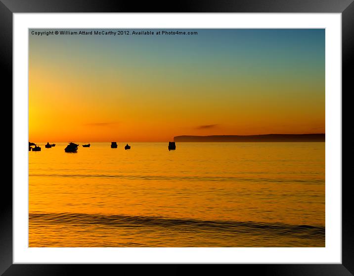 Mediterranean Dusk Framed Mounted Print by William AttardMcCarthy