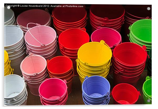 Buckets Acrylic by Louise Heusinkveld