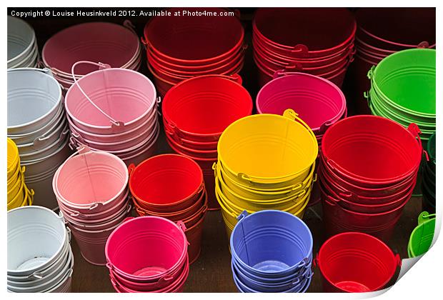 Buckets Print by Louise Heusinkveld