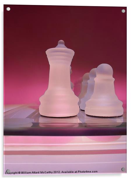 Chess Pieces Acrylic by William AttardMcCarthy