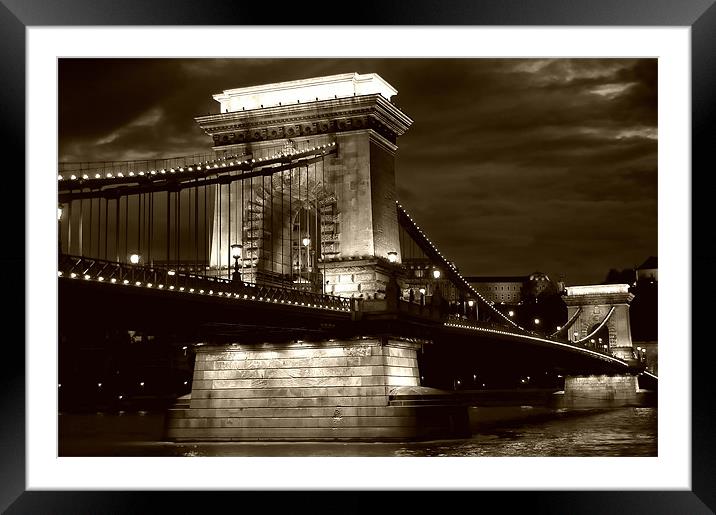 Budapest Nights Framed Mounted Print by Mary Lane