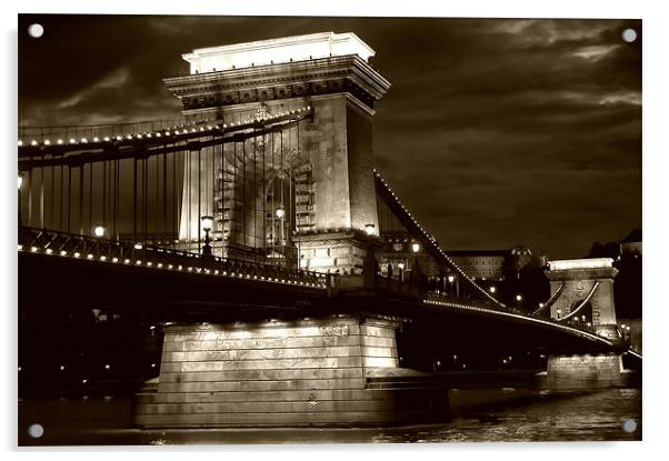 Budapest Nights Acrylic by Mary Lane