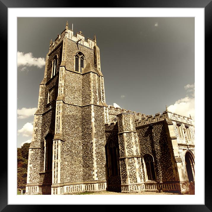 Loddon Church Framed Mounted Print by Mary Lane