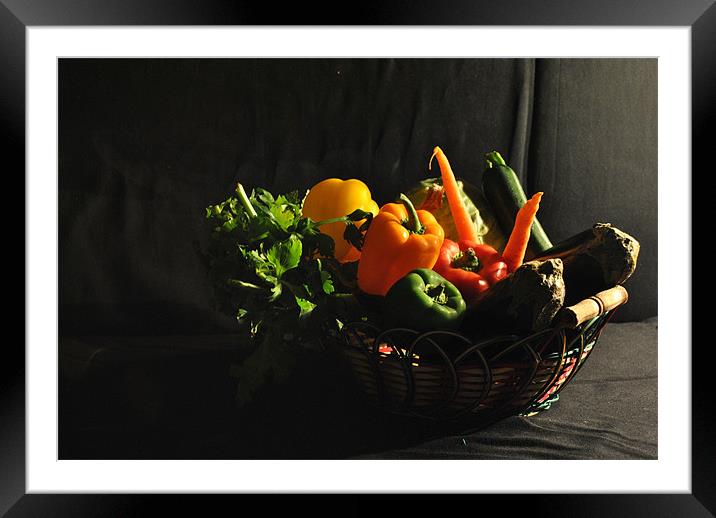 Vegetables of Life Framed Mounted Print by Amir Olfat