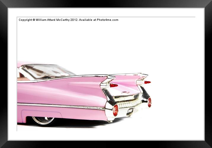 Pink Cadillac Framed Mounted Print by William AttardMcCarthy