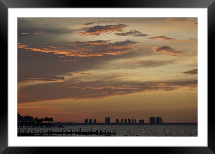 Sunset in Mexico Framed Mounted Print by Frankie Arkell