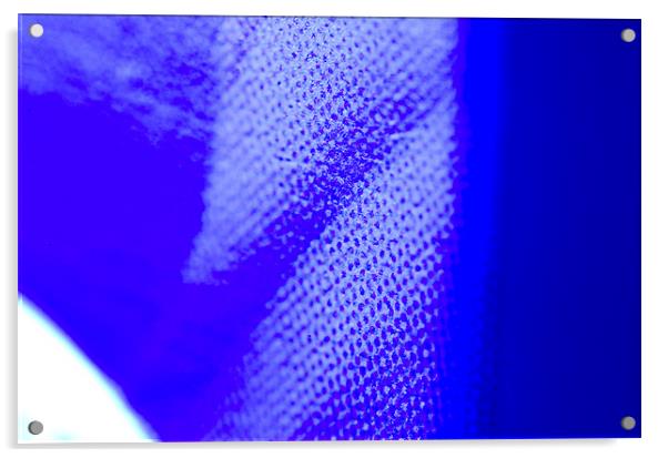 BLUE HALFTONE abstract photograph texture in brigh Acrylic by Andy Smy