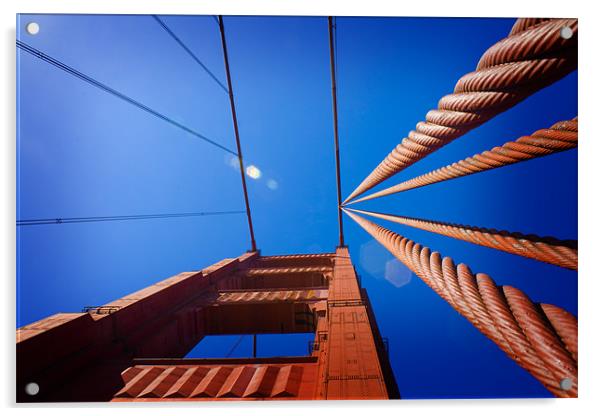 Golden Gate Bridge Pylon Acrylic by Steven Clements LNPS