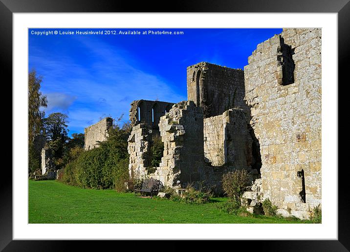 Jervaulx Abbey ruins, Yorkshire Dales Framed Mounted Print by Louise Heusinkveld