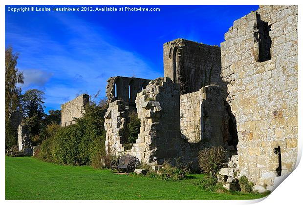 Jervaulx Abbey ruins, Yorkshire Dales Print by Louise Heusinkveld