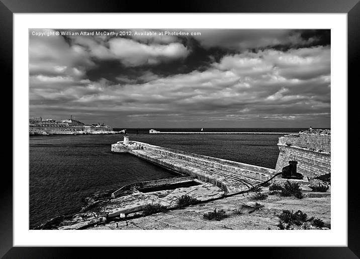 Grand Harbour Entrance Framed Mounted Print by William AttardMcCarthy