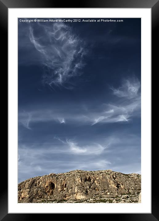 Ghar Lapsi Cliffs Framed Mounted Print by William AttardMcCarthy
