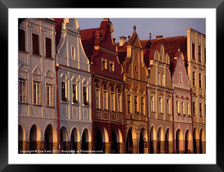 Glowing Arches in Telc Framed Mounted Print by Eva Kato