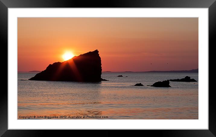 Pembrokeshire Sunset 3 Framed Mounted Print by John Biggadike