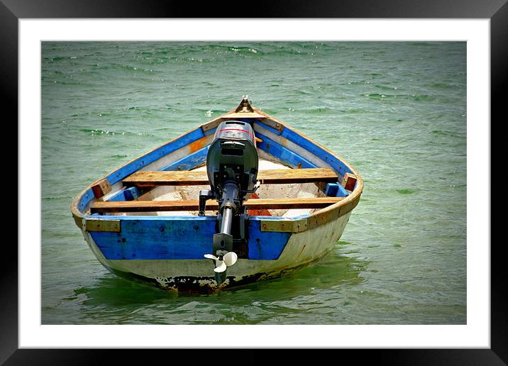 FISHERMAN'S DINGY Framed Mounted Print by Renata Ewald