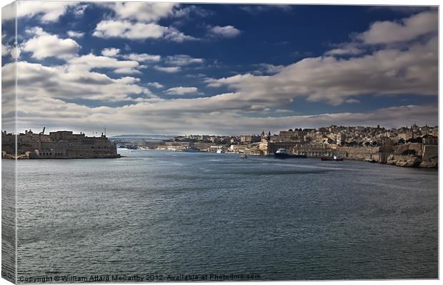 The Grand Harbour Canvas Print by William AttardMcCarthy