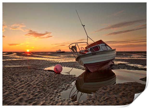 SUNSET ON MEOLS BEACH Print by raymond mcbride
