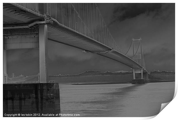 Old Severn Crossing Print by les tobin