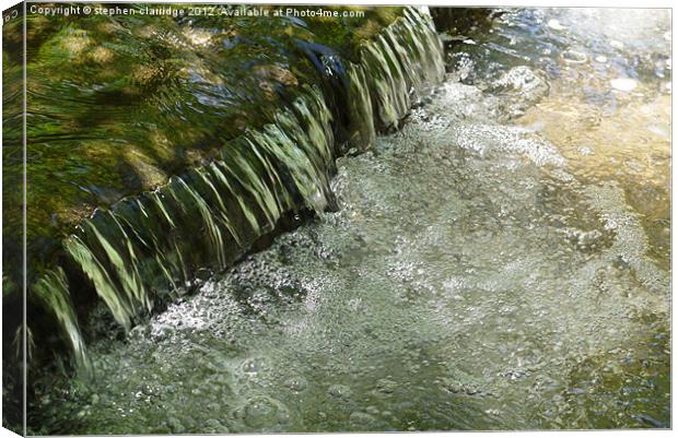 small waterfall Canvas Print by stephen clarridge