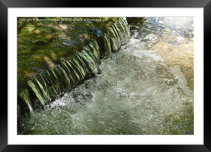 small waterfall Framed Mounted Print by stephen clarridge