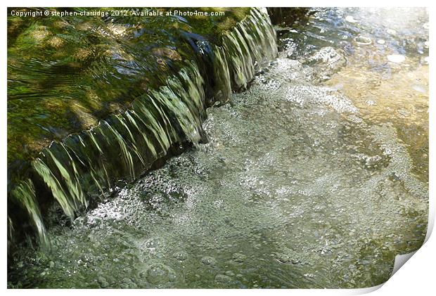 small waterfall Print by stephen clarridge