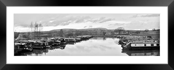 Pendle Hill from Barden Marina Framed Mounted Print by Graham Tipling