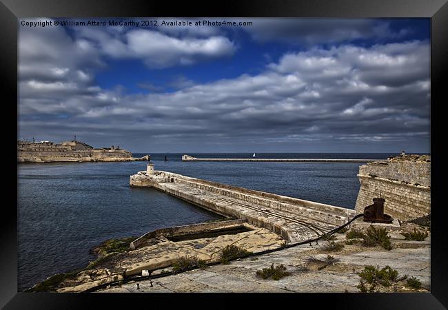 Grand Harbour Entrance Framed Print by William AttardMcCarthy