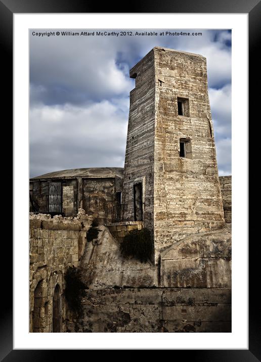 WWII Gun Tower Framed Mounted Print by William AttardMcCarthy