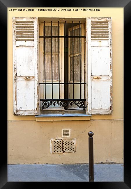 Open Window in Paris Framed Print by Louise Heusinkveld