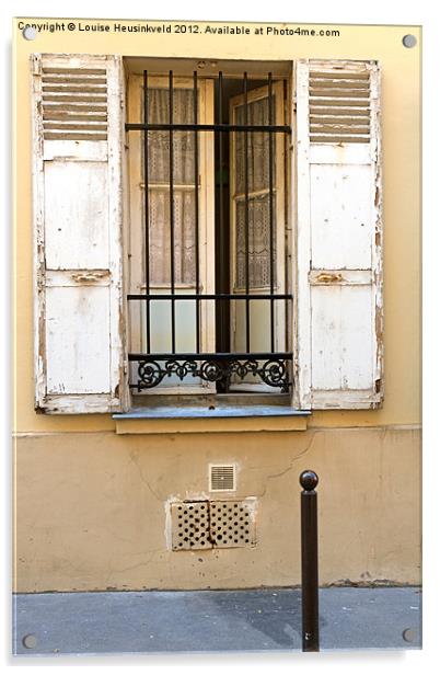 Open Window in Paris Acrylic by Louise Heusinkveld