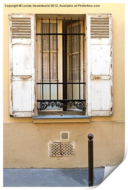 Open Window in Paris Print by Louise Heusinkveld