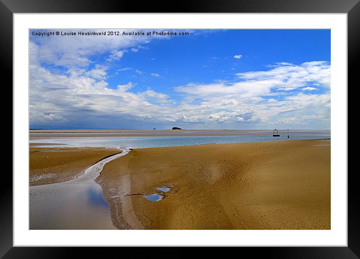 Morecambe Bay, Cumbria Framed Mounted Print by Louise Heusinkveld