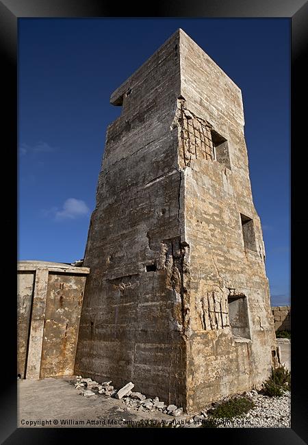 Fort Ricasoli Gun Tower Framed Print by William AttardMcCarthy