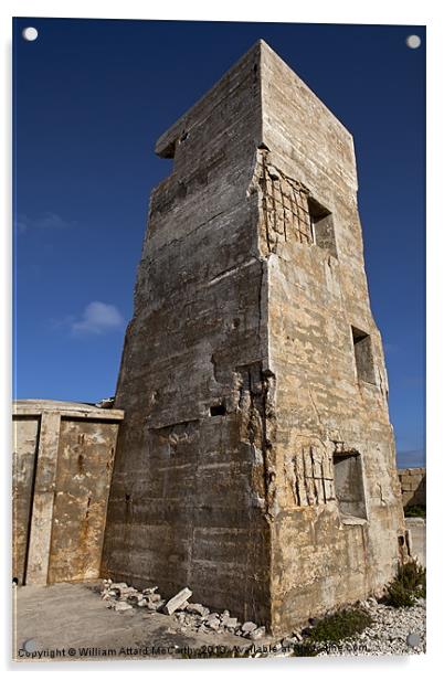 Fort Ricasoli Gun Tower Acrylic by William AttardMcCarthy