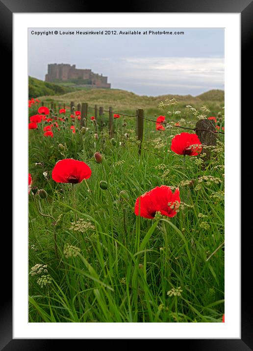 Poppies in Northumberland Framed Mounted Print by Louise Heusinkveld