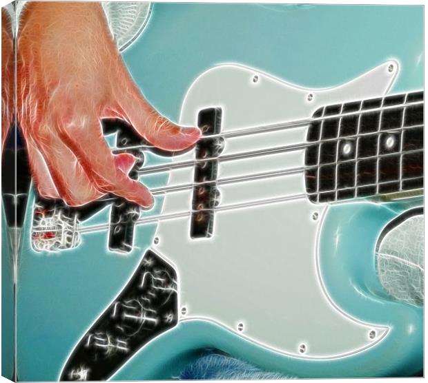 Mr Bassman Guitar fractals Canvas Print by David French