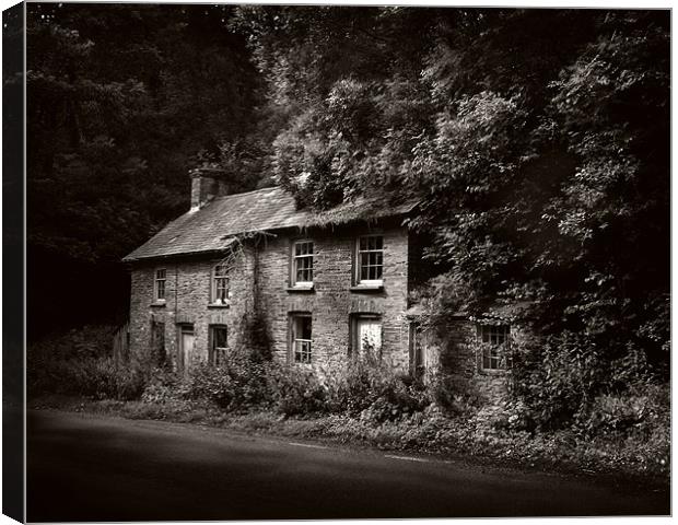 Abandoned Welsh cottage Canvas Print by David Worthington