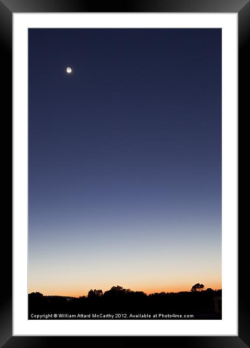 Crescent Moon Framed Mounted Print by William AttardMcCarthy