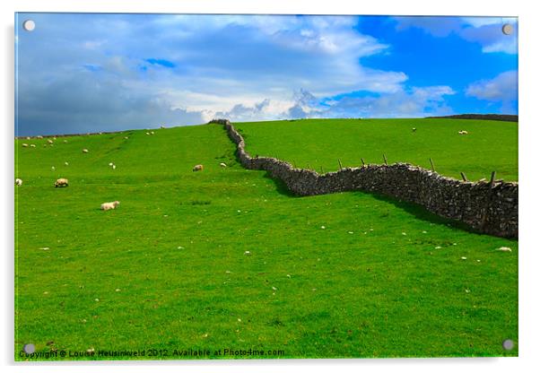 Dry stone wall in Swaledale Acrylic by Louise Heusinkveld