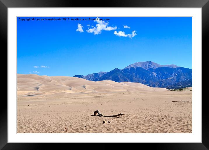 Great Sand Dunes National Park Framed Mounted Print by Louise Heusinkveld
