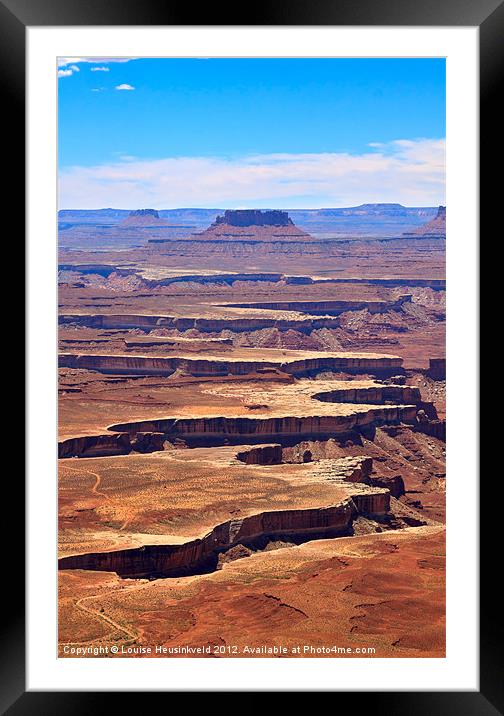 Green River Overlook, Canyonlands Framed Mounted Print by Louise Heusinkveld