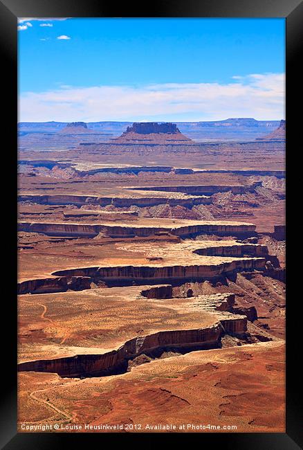 Green River Overlook, Canyonlands Framed Print by Louise Heusinkveld