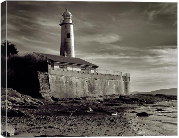 Hale lighthouse on the Mersey Canvas Print by David Worthington