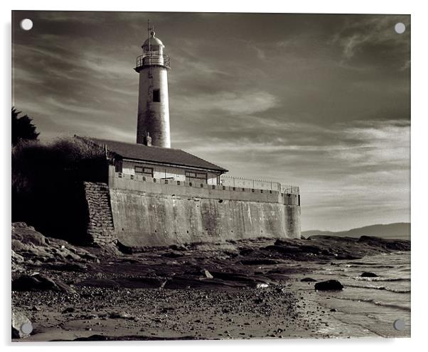Hale lighthouse on the Mersey Acrylic by David Worthington