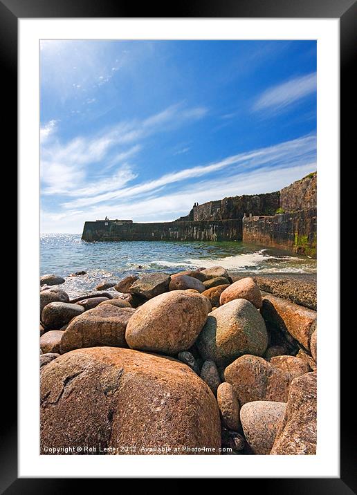 Lamorna Cove. Framed Mounted Print by Rob Lester