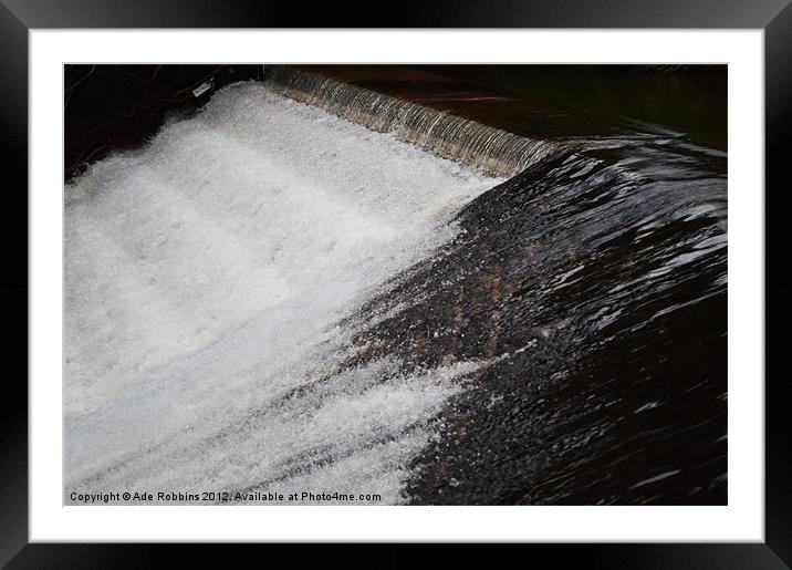 Waterfall Framed Mounted Print by Ade Robbins