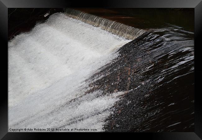 Waterfall Framed Print by Ade Robbins