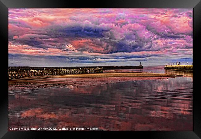 Amble by the Sea Framed Print by Elaine Whitby