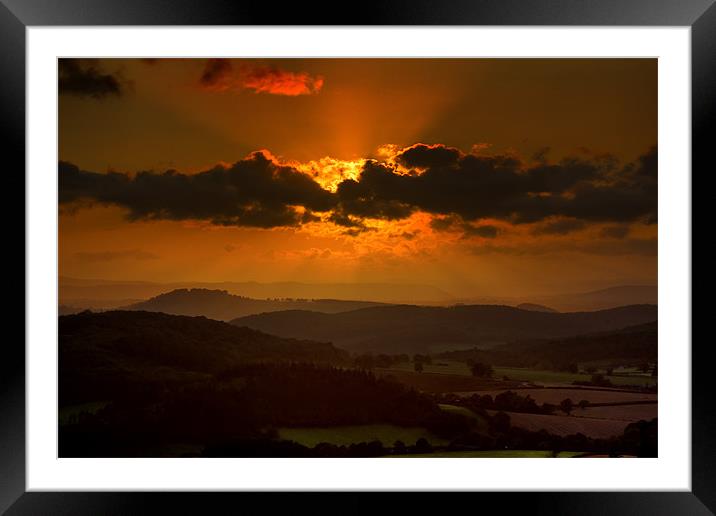 Sunset Over the Mountains Framed Mounted Print by Steven Clements LNPS
