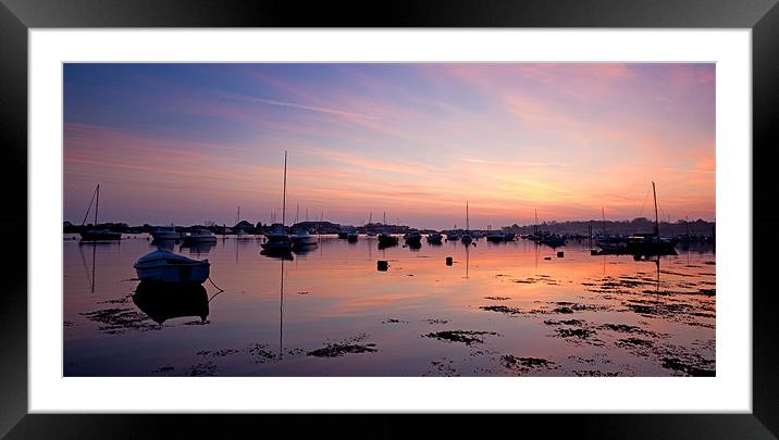 Bembridge Harbour Sunrise Framed Mounted Print by Barry Maytum